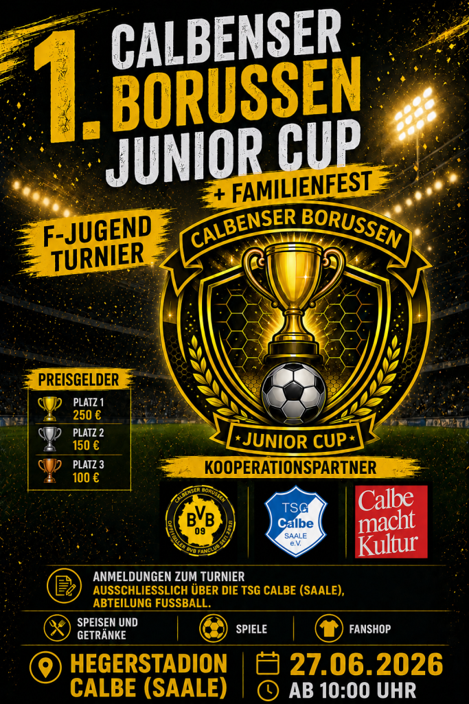 Plakat Calbenser Borussen Junior Cup 2026